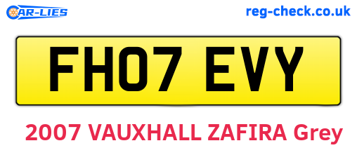 FH07EVY are the vehicle registration plates.