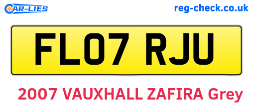 FL07RJU are the vehicle registration plates.