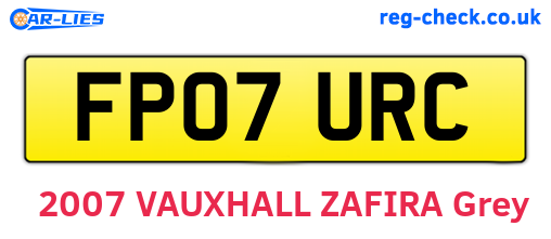 FP07URC are the vehicle registration plates.