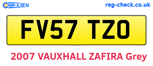 FV57TZO are the vehicle registration plates.