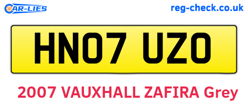 HN07UZO are the vehicle registration plates.