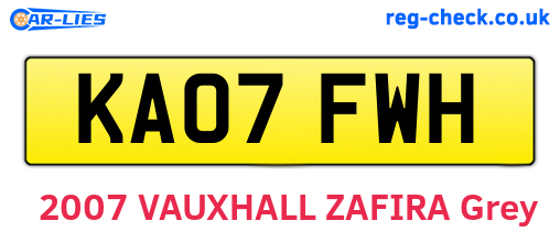 KA07FWH are the vehicle registration plates.