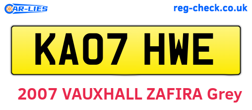 KA07HWE are the vehicle registration plates.