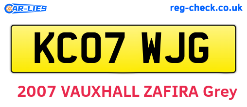 KC07WJG are the vehicle registration plates.