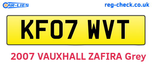 KF07WVT are the vehicle registration plates.