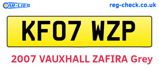 KF07WZP are the vehicle registration plates.