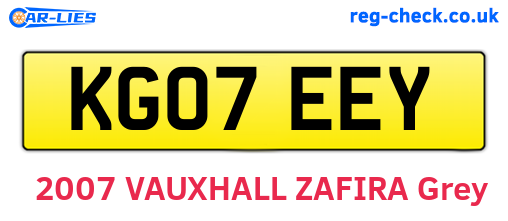 KG07EEY are the vehicle registration plates.