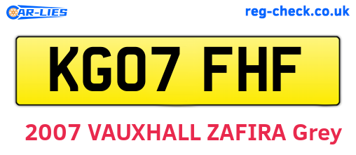 KG07FHF are the vehicle registration plates.
