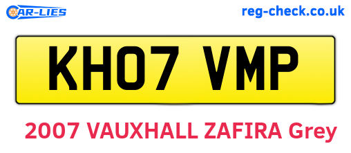 KH07VMP are the vehicle registration plates.