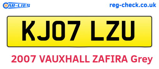 KJ07LZU are the vehicle registration plates.