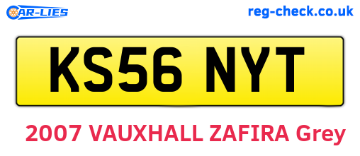 KS56NYT are the vehicle registration plates.