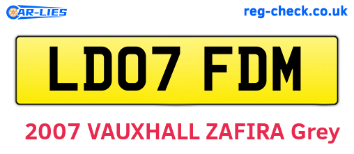LD07FDM are the vehicle registration plates.