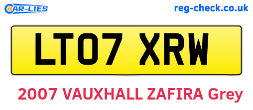 LT07XRW are the vehicle registration plates.