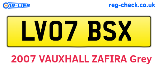 LV07BSX are the vehicle registration plates.