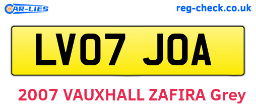 LV07JOA are the vehicle registration plates.