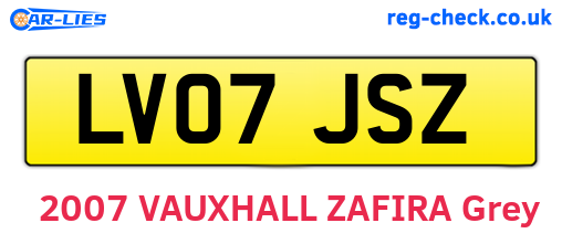 LV07JSZ are the vehicle registration plates.