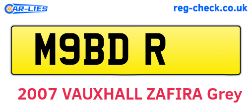 M9BDR are the vehicle registration plates.