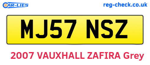 MJ57NSZ are the vehicle registration plates.
