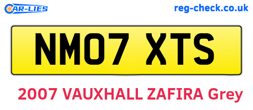 NM07XTS are the vehicle registration plates.