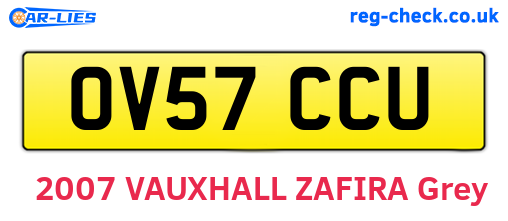 OV57CCU are the vehicle registration plates.