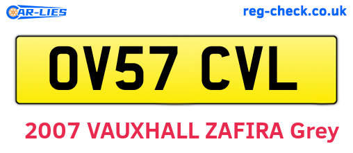 OV57CVL are the vehicle registration plates.