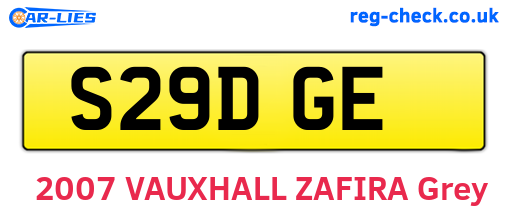 S29DGE are the vehicle registration plates.
