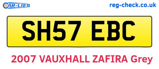 SH57EBC are the vehicle registration plates.