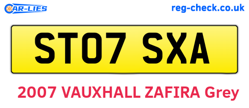 ST07SXA are the vehicle registration plates.
