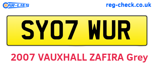 SY07WUR are the vehicle registration plates.