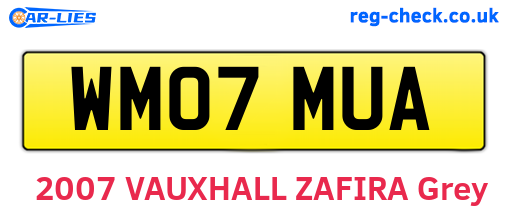 WM07MUA are the vehicle registration plates.