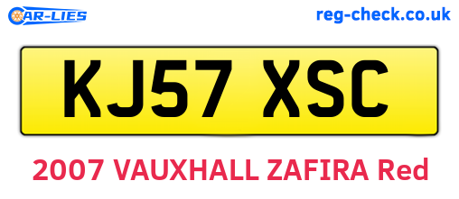 KJ57XSC are the vehicle registration plates.