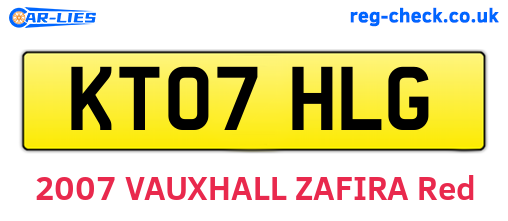 KT07HLG are the vehicle registration plates.