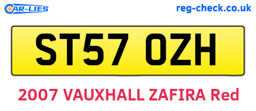 ST57OZH are the vehicle registration plates.