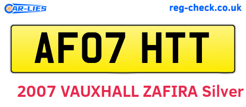 AF07HTT are the vehicle registration plates.