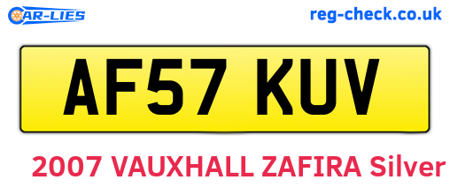 AF57KUV are the vehicle registration plates.