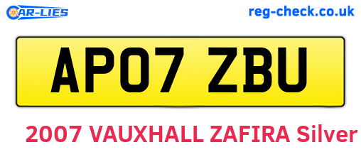AP07ZBU are the vehicle registration plates.
