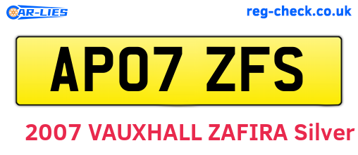 AP07ZFS are the vehicle registration plates.