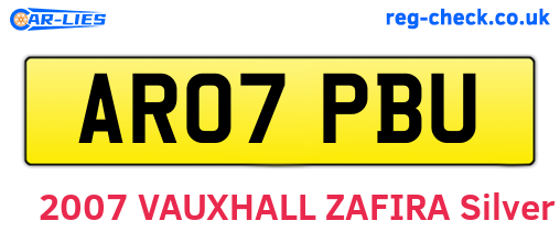 AR07PBU are the vehicle registration plates.