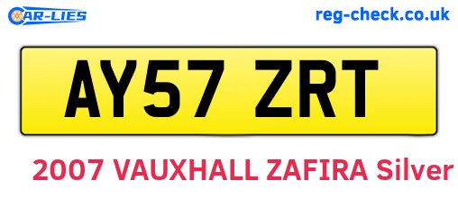 AY57ZRT are the vehicle registration plates.