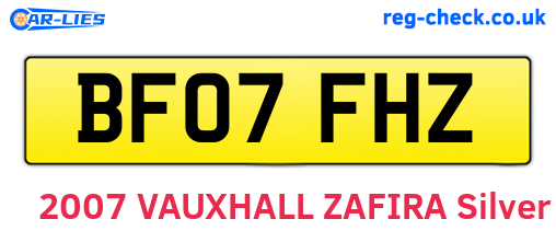 BF07FHZ are the vehicle registration plates.