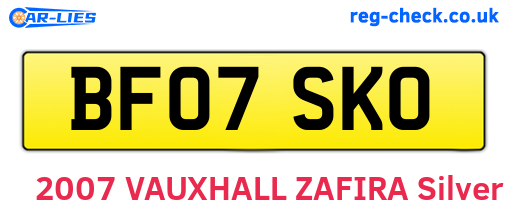 BF07SKO are the vehicle registration plates.