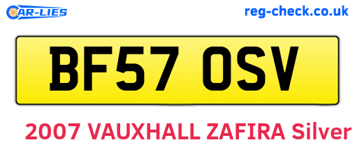 BF57OSV are the vehicle registration plates.