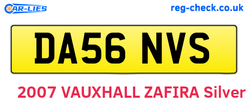 DA56NVS are the vehicle registration plates.