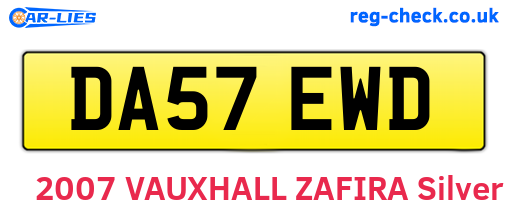 DA57EWD are the vehicle registration plates.