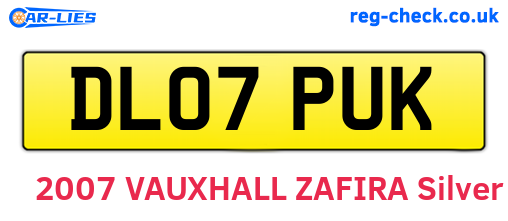 DL07PUK are the vehicle registration plates.