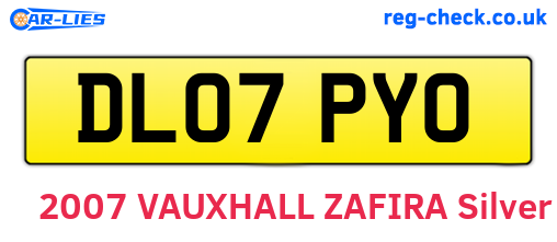 DL07PYO are the vehicle registration plates.