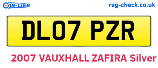DL07PZR are the vehicle registration plates.