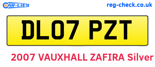 DL07PZT are the vehicle registration plates.