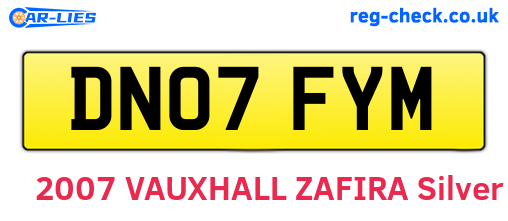 DN07FYM are the vehicle registration plates.