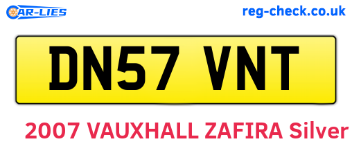 DN57VNT are the vehicle registration plates.